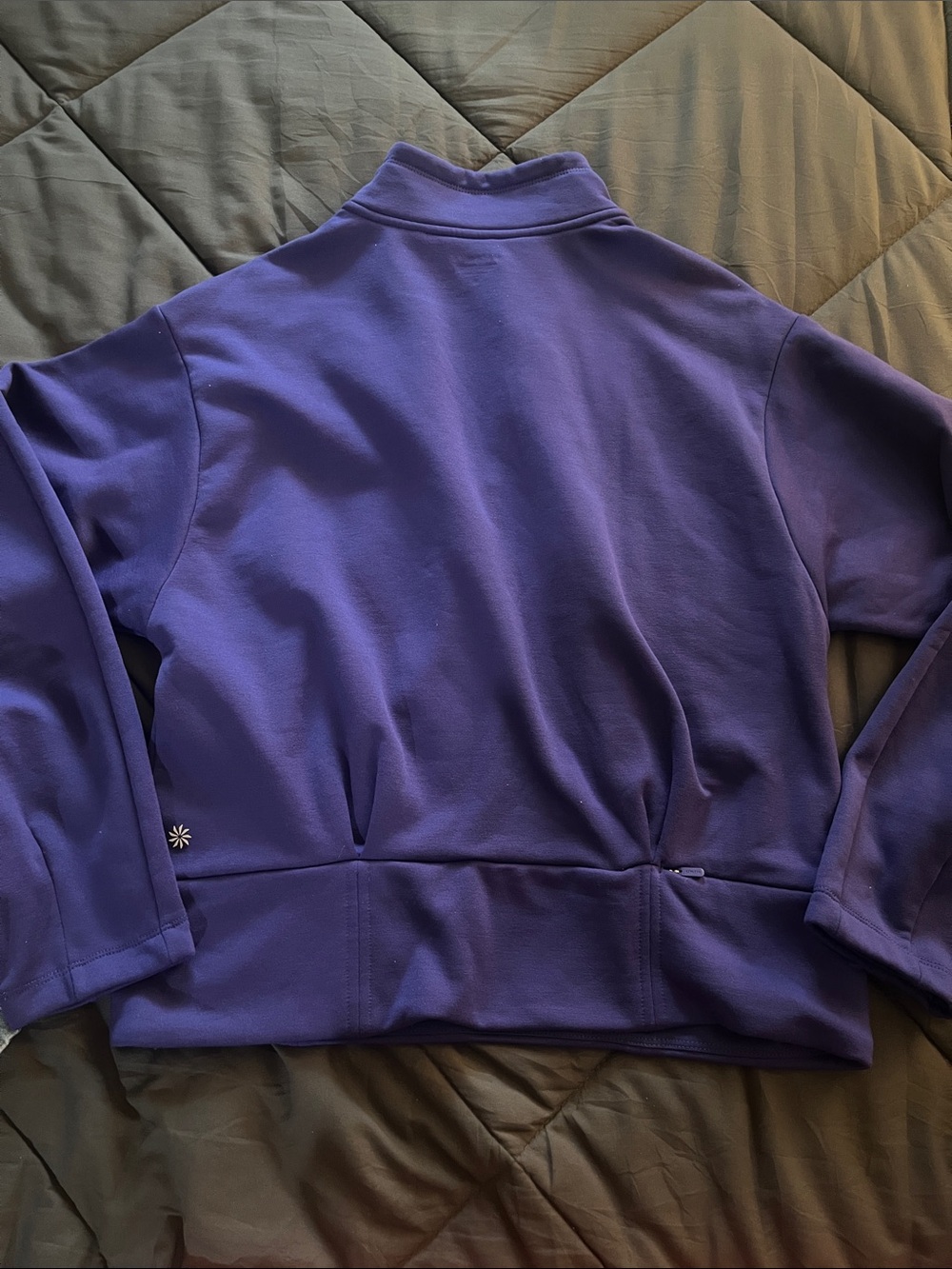 Athleta Purple Half-Zip Pullover Sweatshirt - Picture 4 of 6